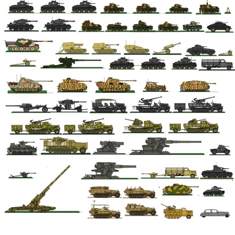 Танки Германии второй мировой сбоку