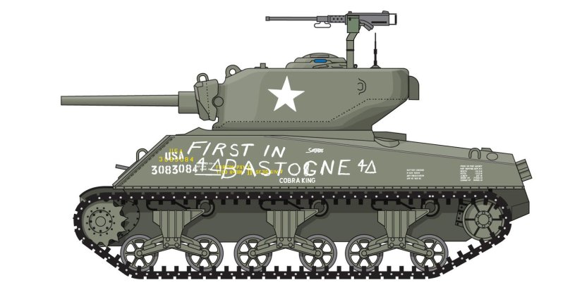 Танк м 4 Шерман вид сбоку