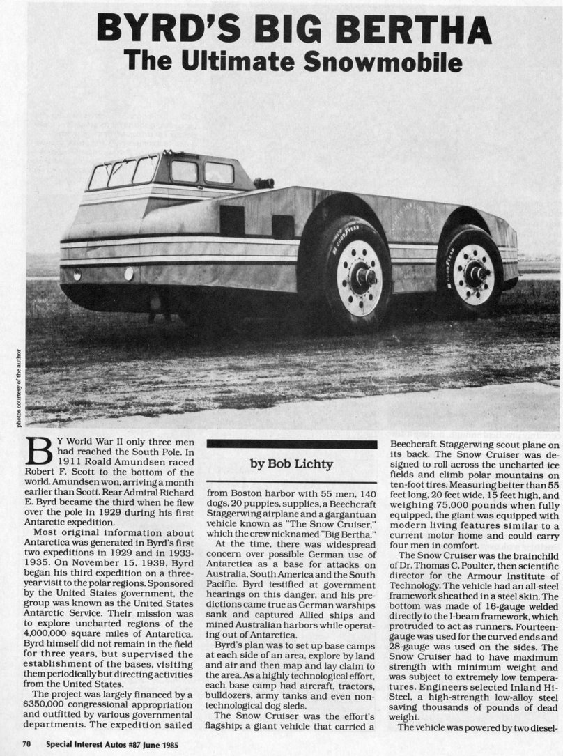 Снежный крейсер вездеход