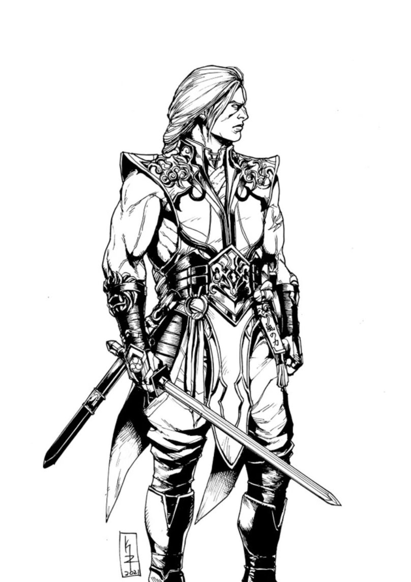 Раскраска мортал комбат Фуджин