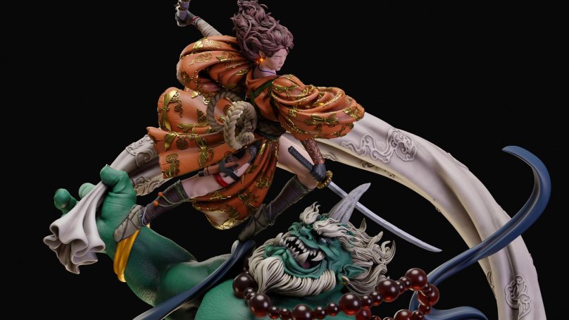 Бог Фудзин тату