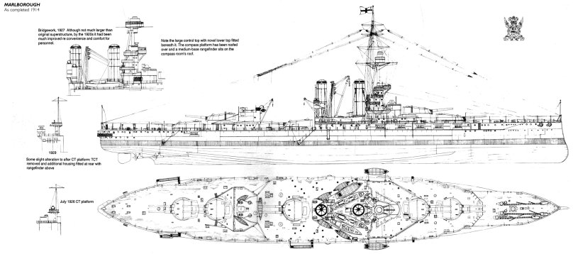 Линкор King George v чертёж