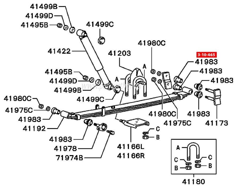 Втулки рессора Делика кирпич Размеры