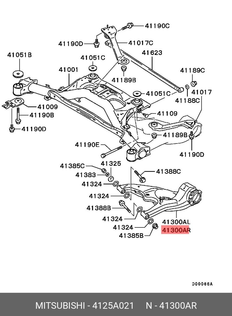 Задняя подвеска Мицубиси Грандис 2007