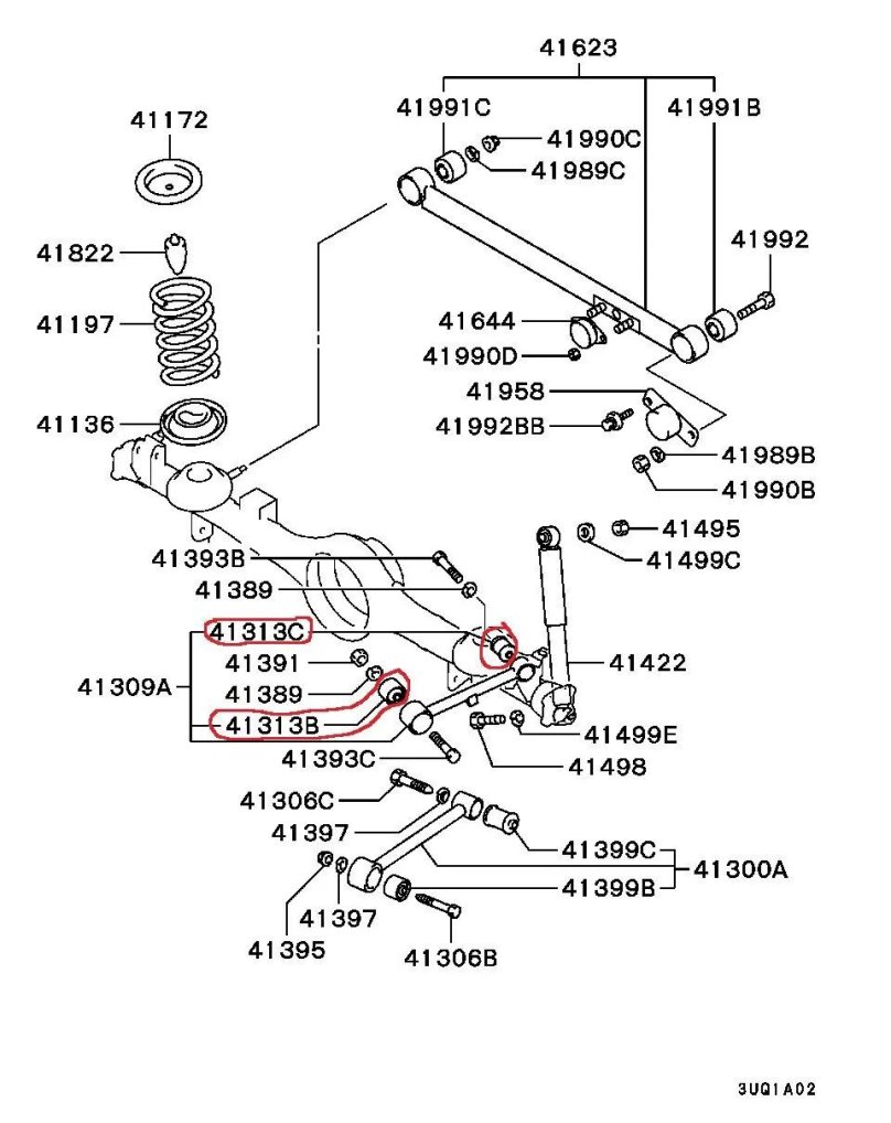 Задняя подвеска Паджеро ио
