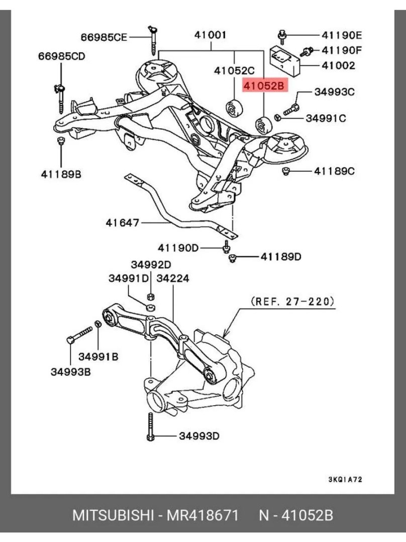 Митсубиси л200 передняя подвеска схема