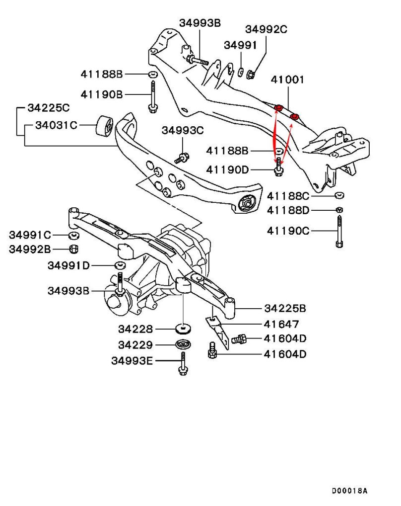 Задняя подвеска Митсубиси Эволюшн 8
