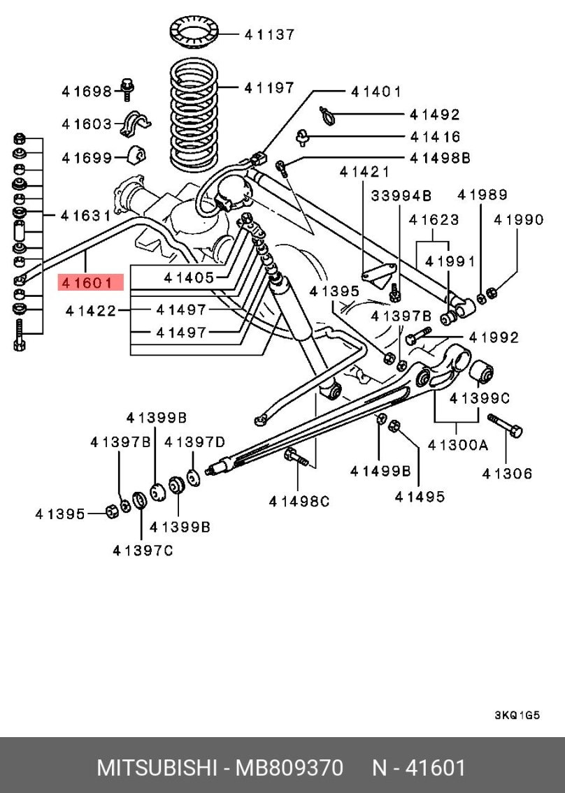 Задняя подвеска Паджеро 2