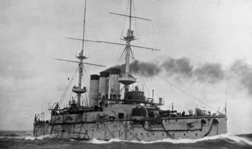 Эскадренный броненосец "Асахи".