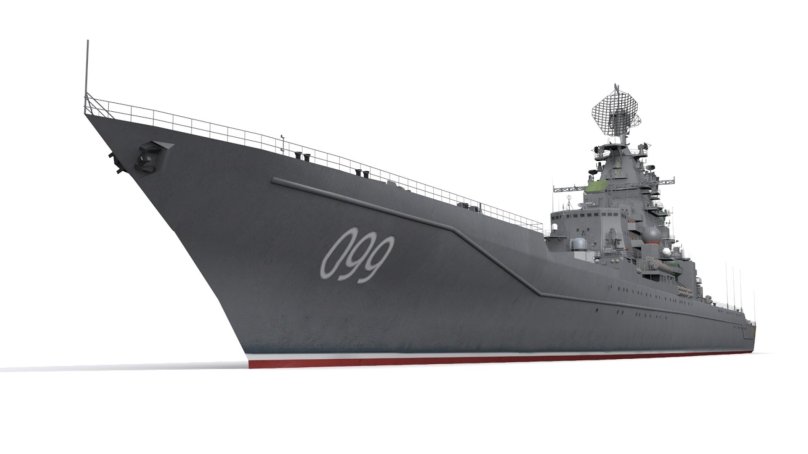 Крейсер пётр Великий 3d модель