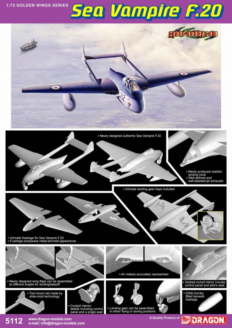 Cyber Hobby 5112 Sea Vampire f.20