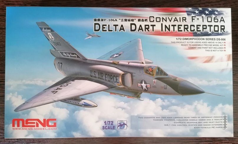 "Meng" DS-006 "самолёт" Convair f-106a Delta Dart Interceptor 1/72
