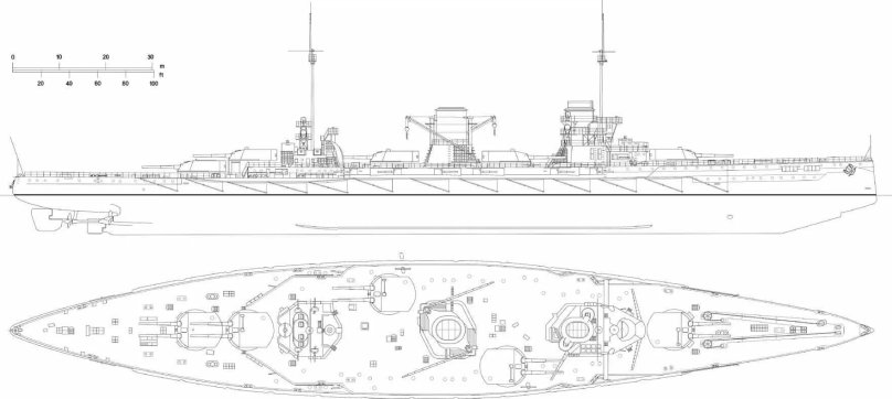 Линейный крейсер Гебен чертежи