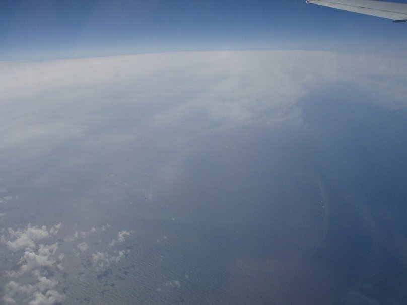 Атлантический океан из самолета