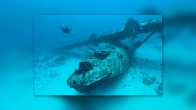 Дайвинг самолет затонул