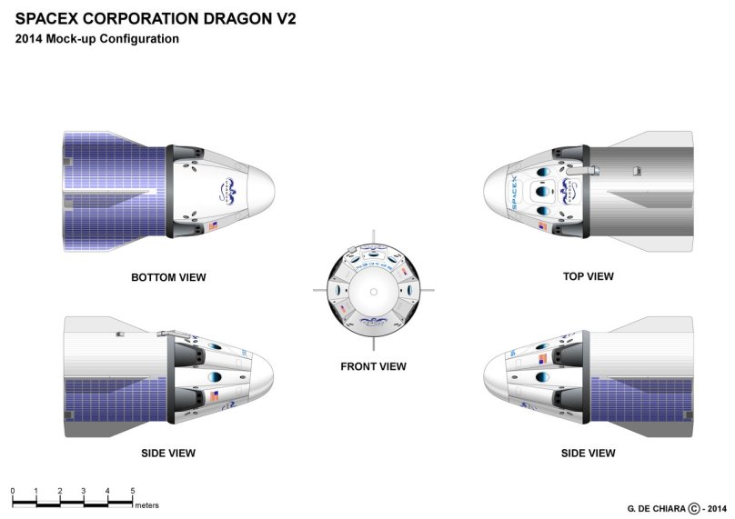 Dragon 2 космический корабль схема
