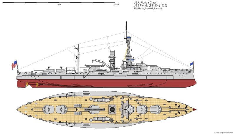 Чертежи BB-33 USS Arkansas