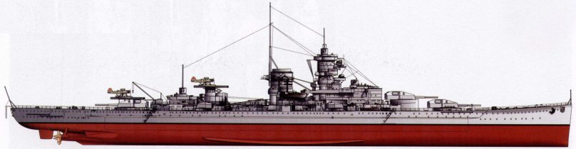 Линкор Гнейзенау чертежи