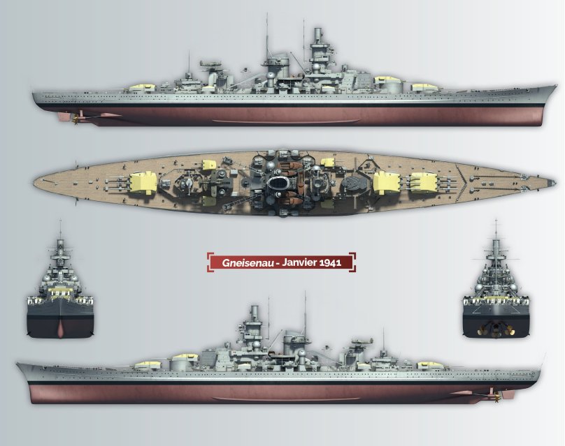 Шарнхорст крейсер модель