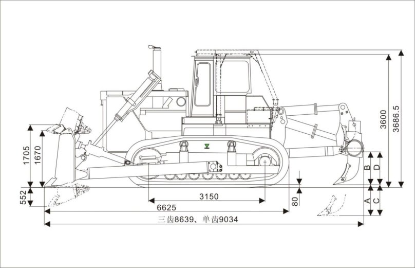 Zoomlion 320 бульдозер габариты