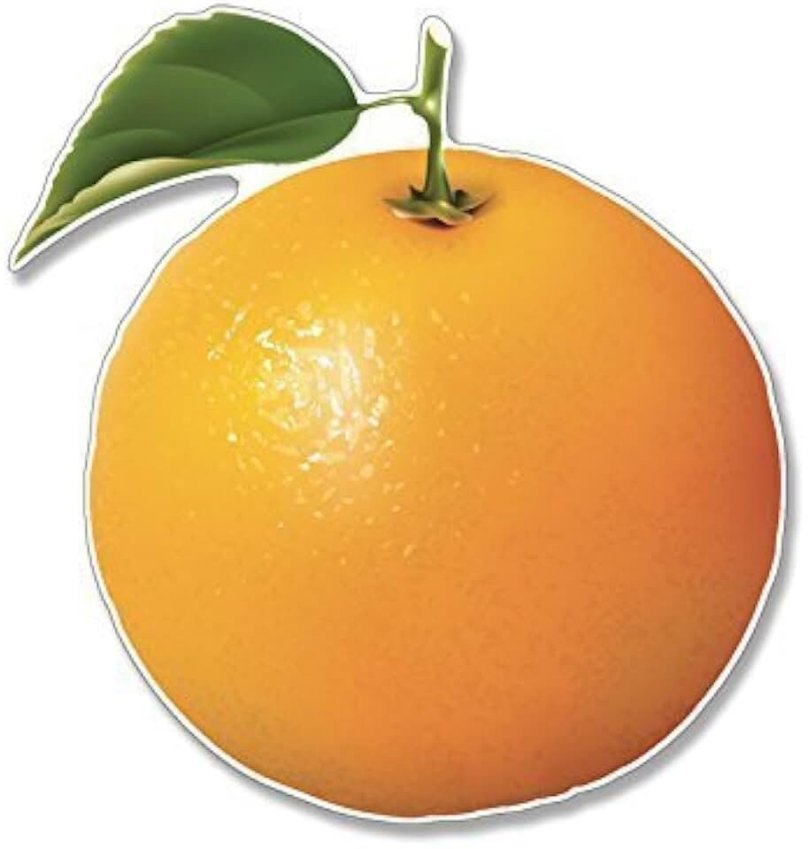 Апельсин на прозрачном фоне