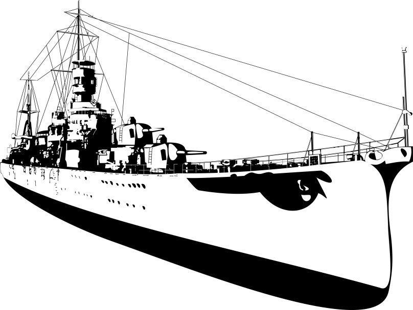 Силуэт боевого корабля