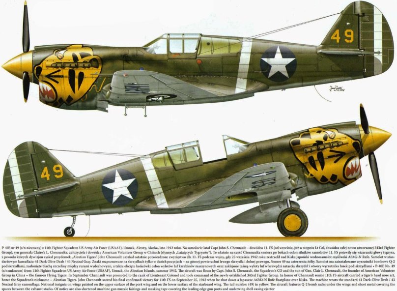 P40 самолет Kitty Hawk