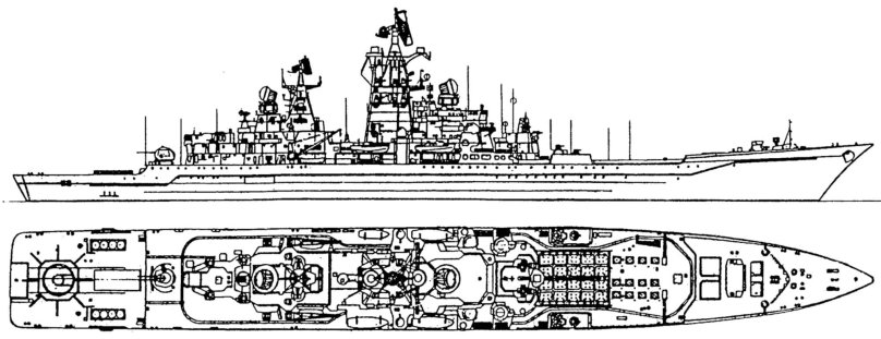 Крейсер проекта 1144 Орлан чертеж