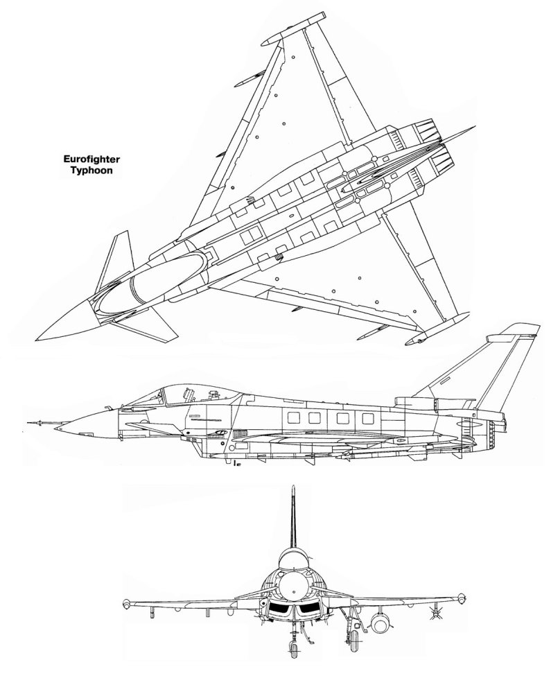 Eurofighter Typhoon чертежи