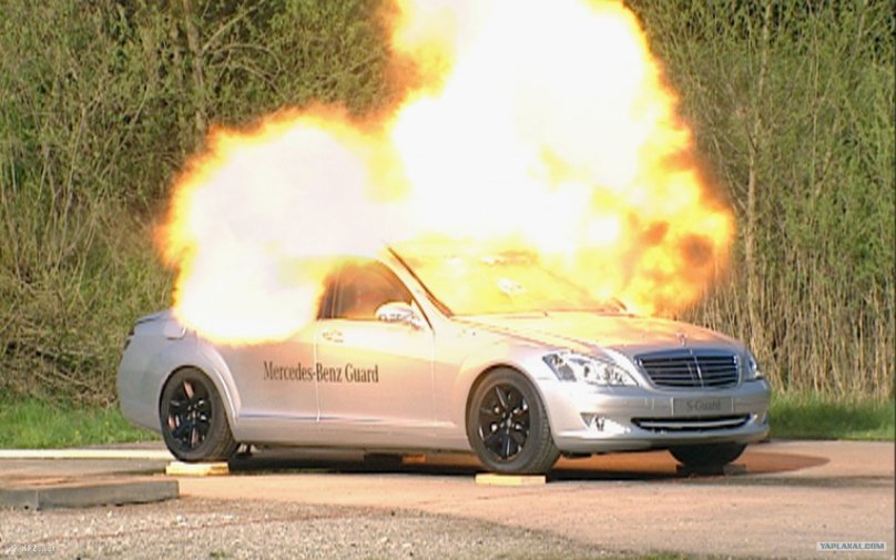 Горящий Мерседес Литвина