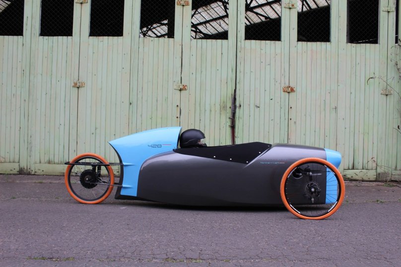 Веломобиль с электродвигателем