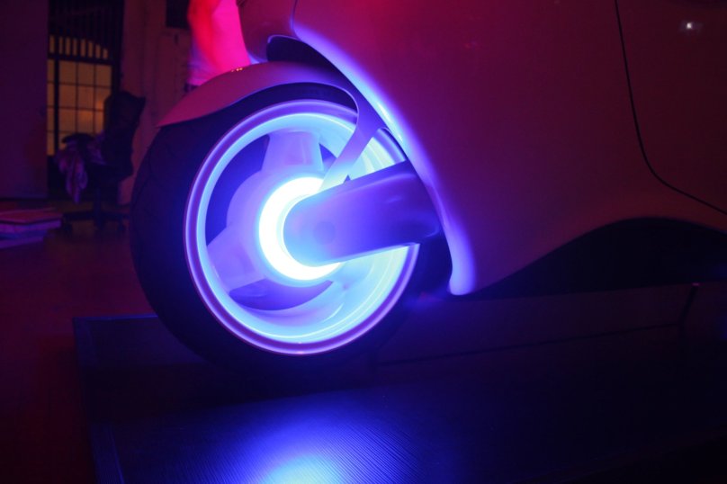 Electric Motorcycle Charging Post Pickup