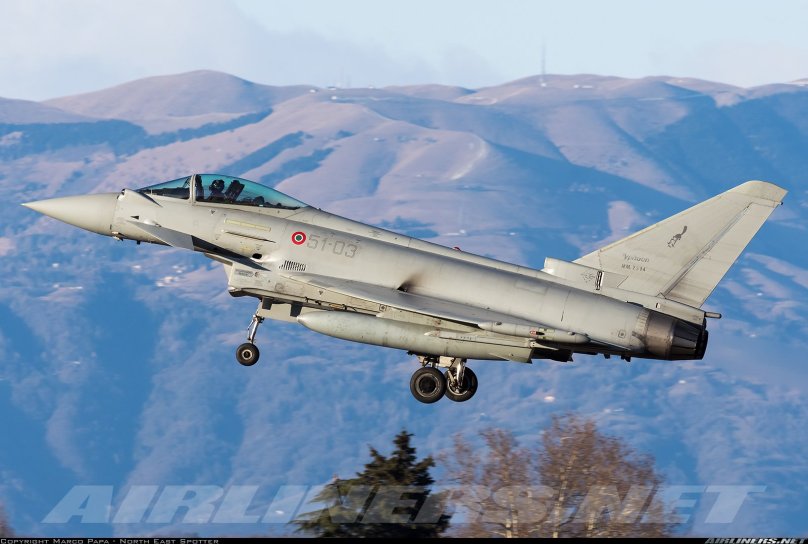 Еврофайтер Тайфун спереди