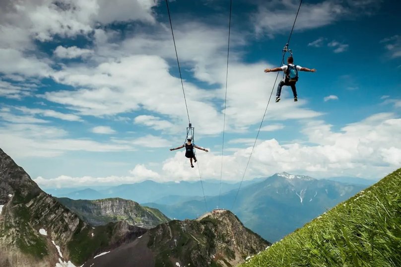 Zipline красная Поляна