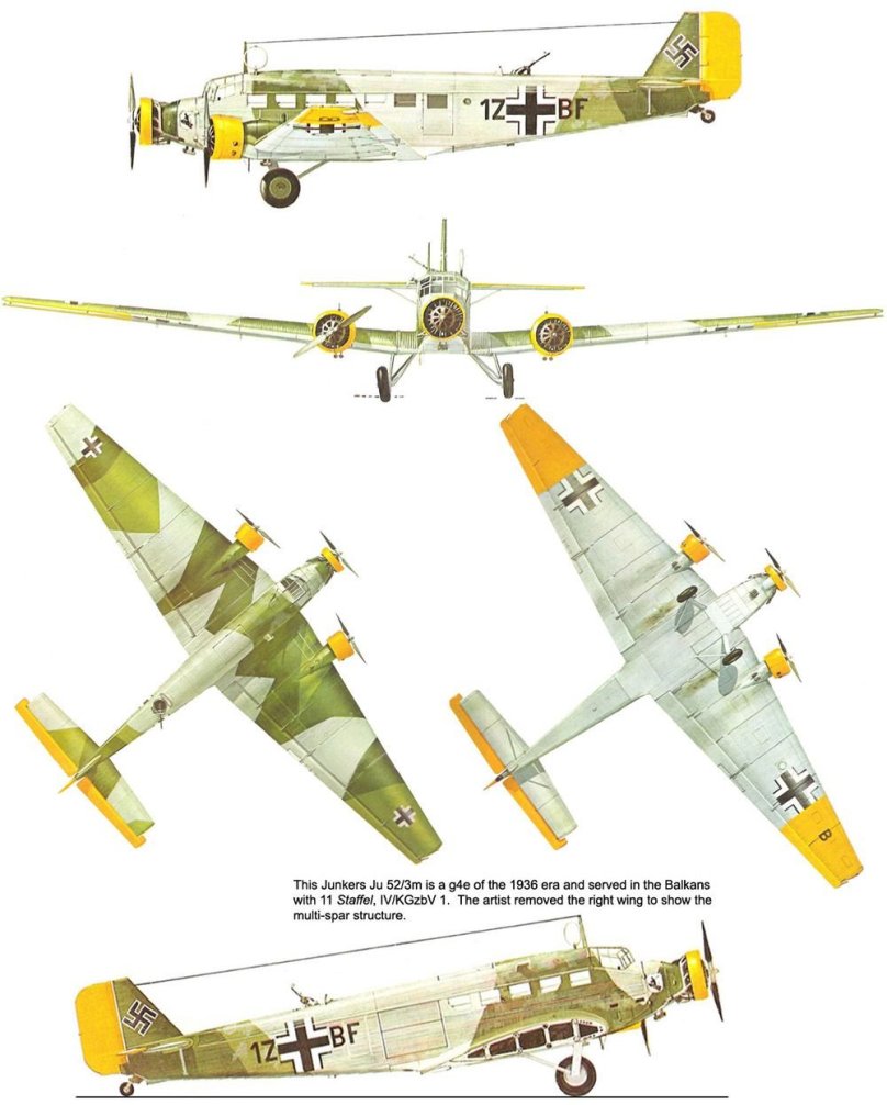Юнкерс 52 самолёт модель