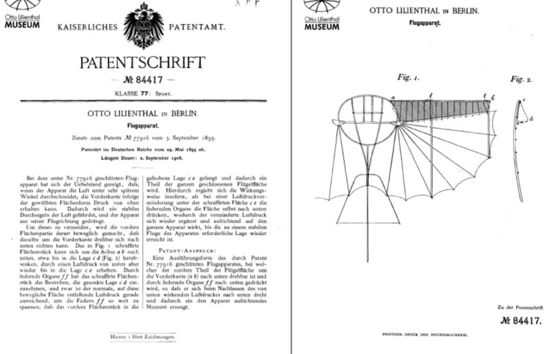Чертежи Отто Лилиенталя