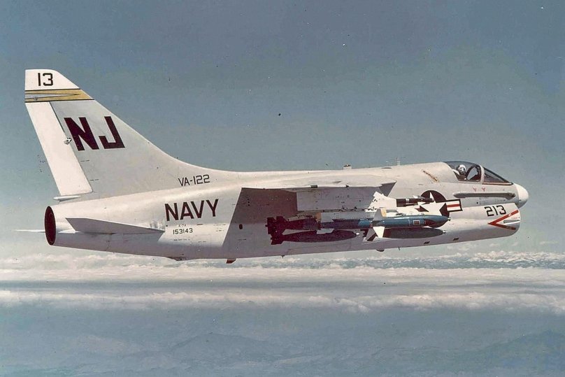 A 7 Corsair II with AGM 84