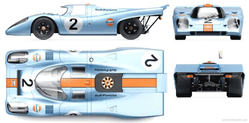 Porsche 917k чертеж