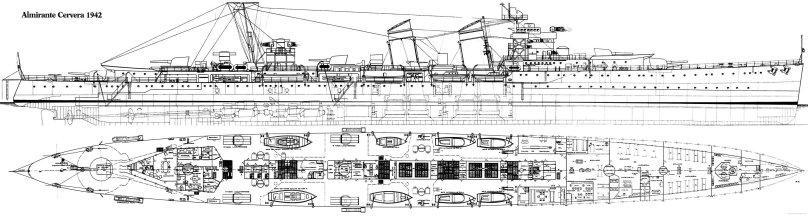 Крейсер Альмиранте Грау Перу чертеж