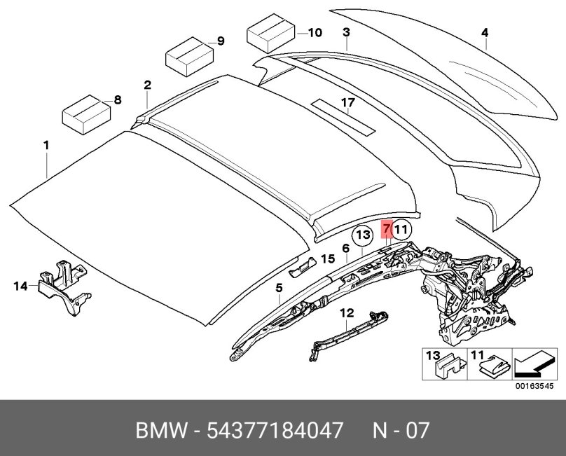 8450039244 Панель крыши