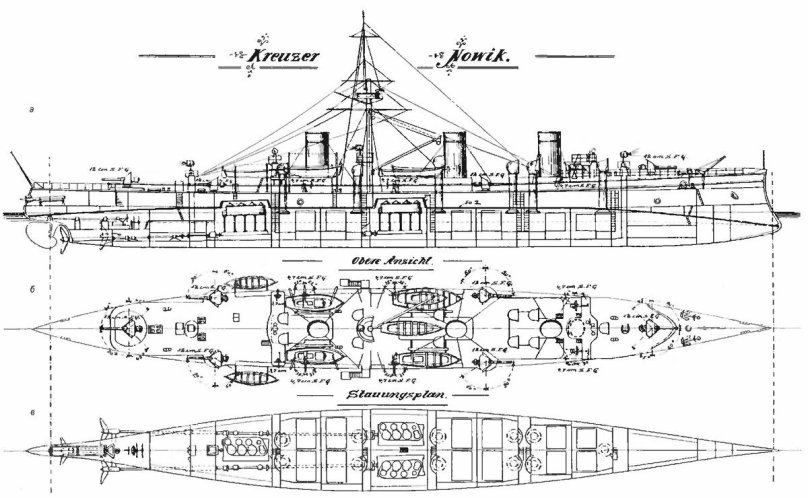 Крейсер 2 ранга Новик чертежи
