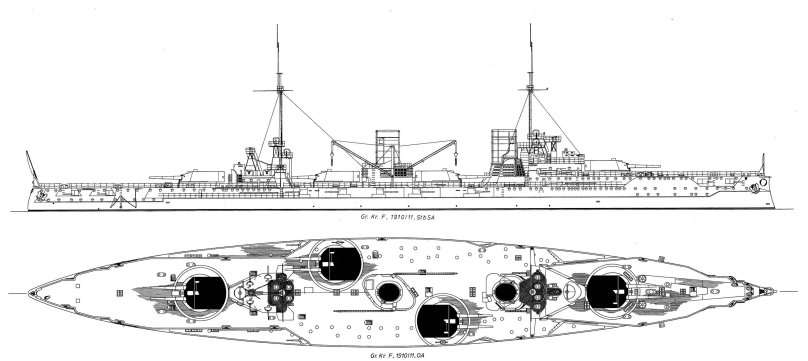 Чертежи линейного крейсера фон дер Танн