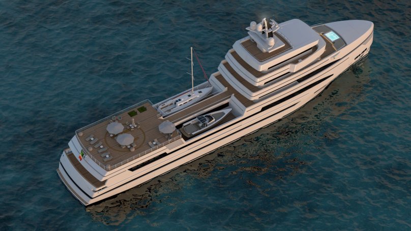 Яхта с вертолетной площадкой