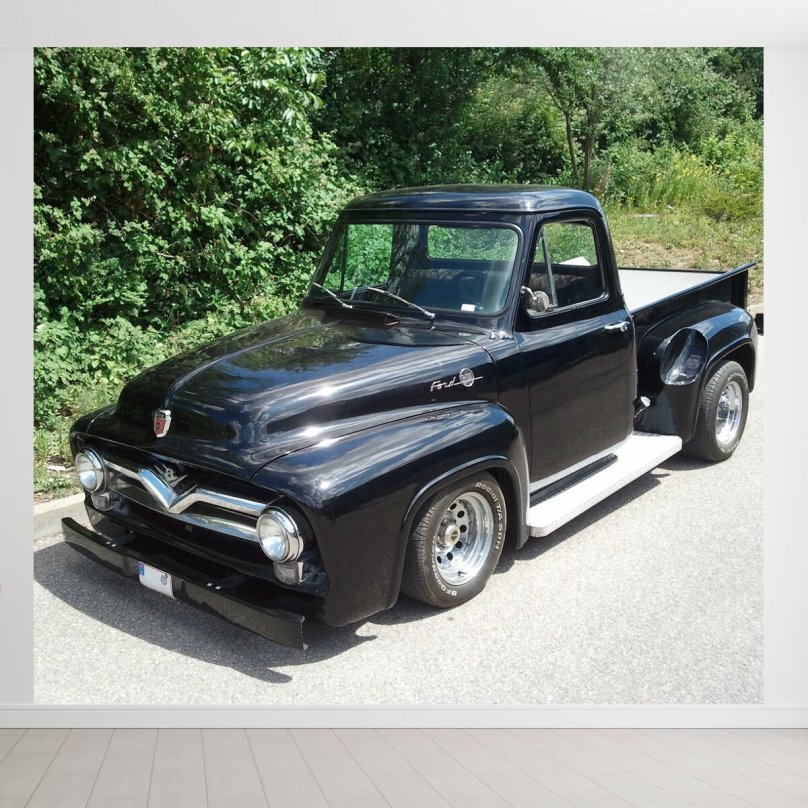 Черный пикап машина