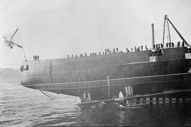 Спуск на воду линейного крейсера Измаил