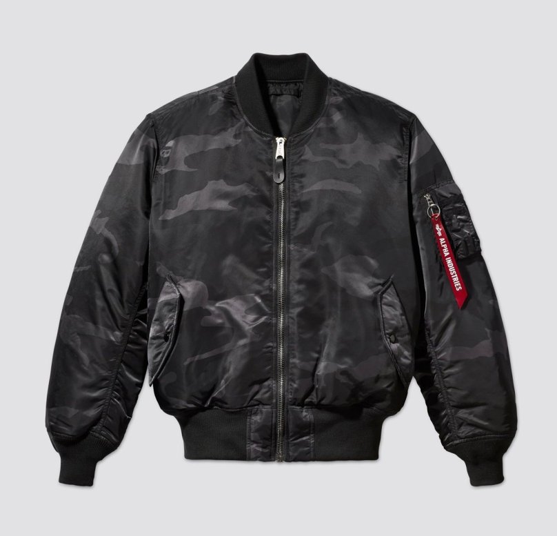 Чёрный бомбер Alpha industries ma1