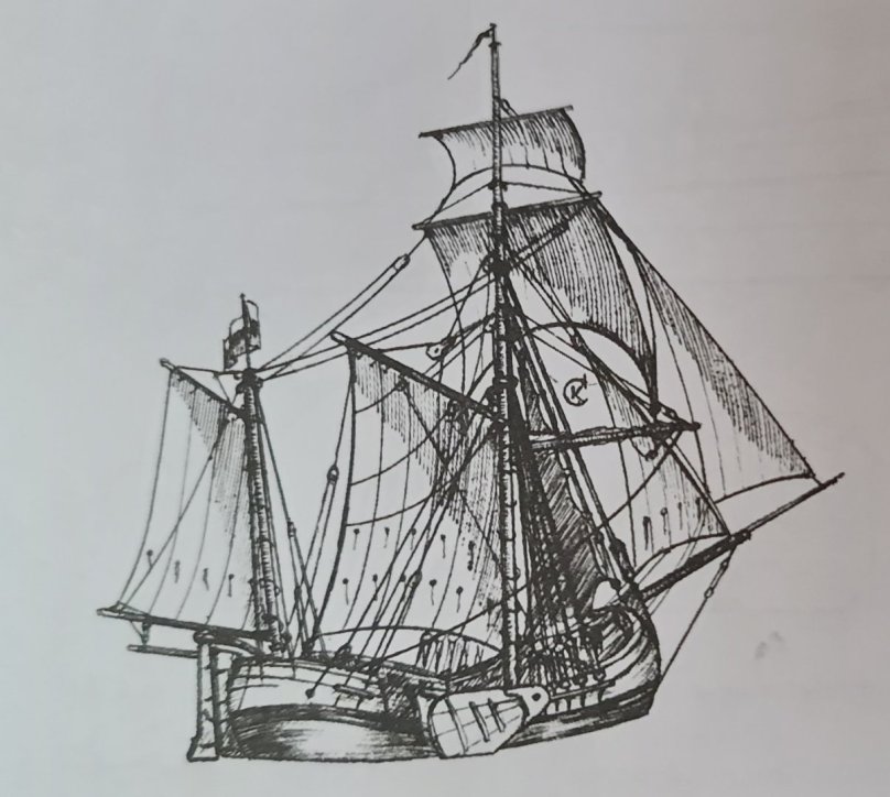 Галиот Чайка принадлежащий Ломоносовым