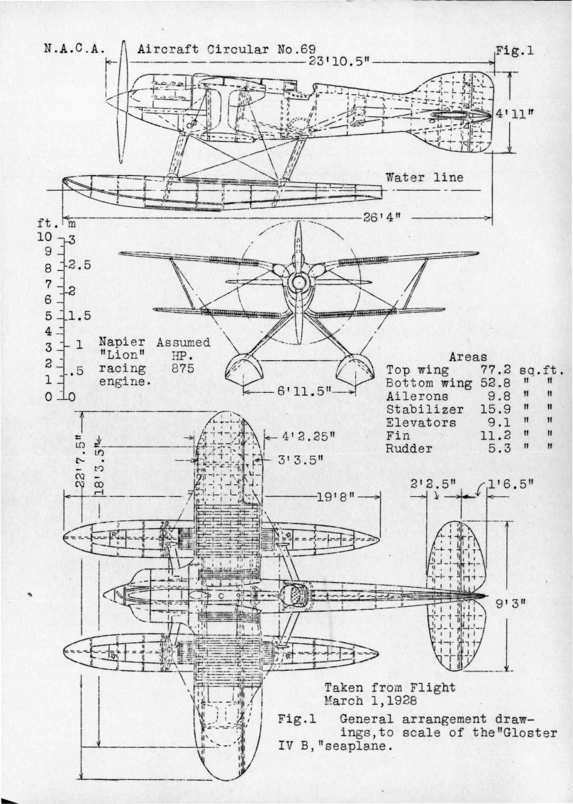 Чертеж гидросамолётов