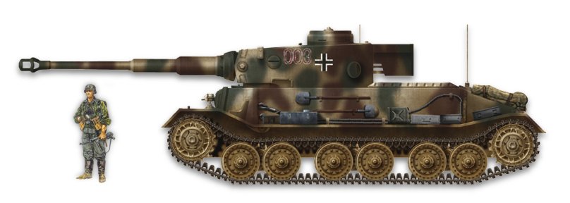 Танк тигр 2 сбоку