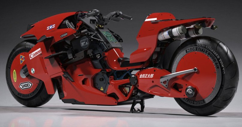 Акира Канеда на мотоцикле